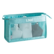 Customized Travel Mesh Cosmetic Bag Toiletry Bag with Printing Company Logo